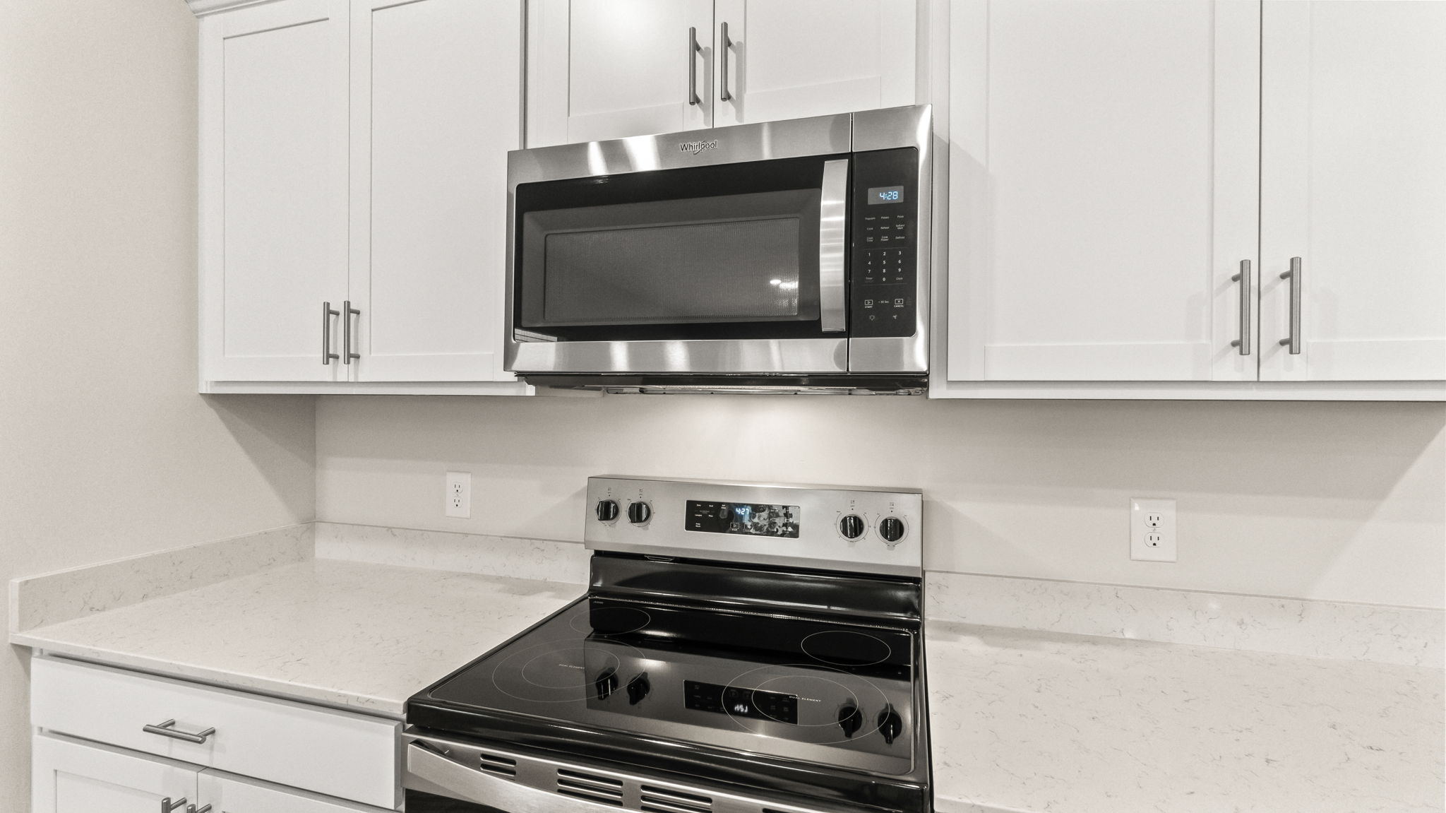 closeup of oven range