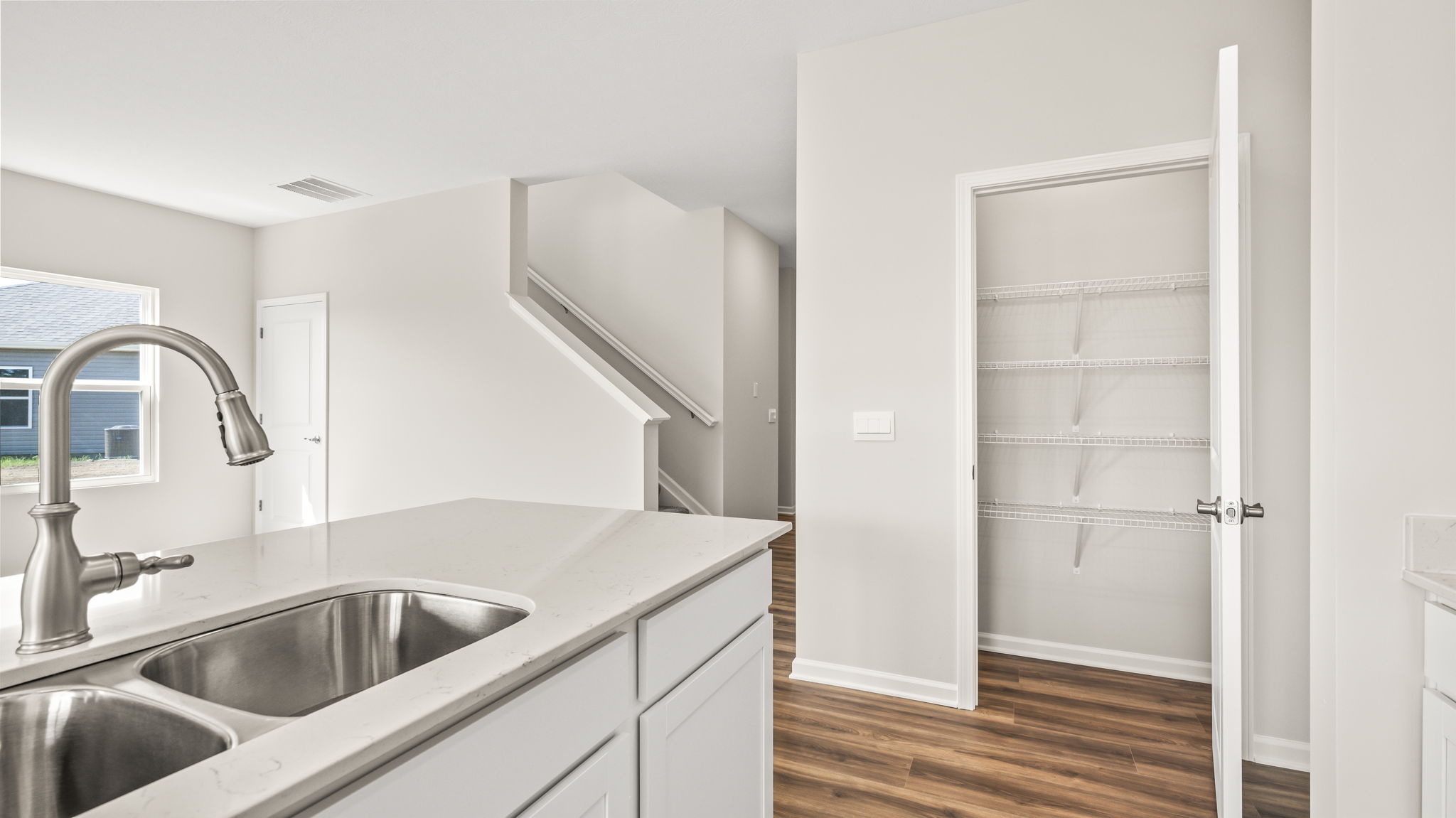 Kitchen island and pantry