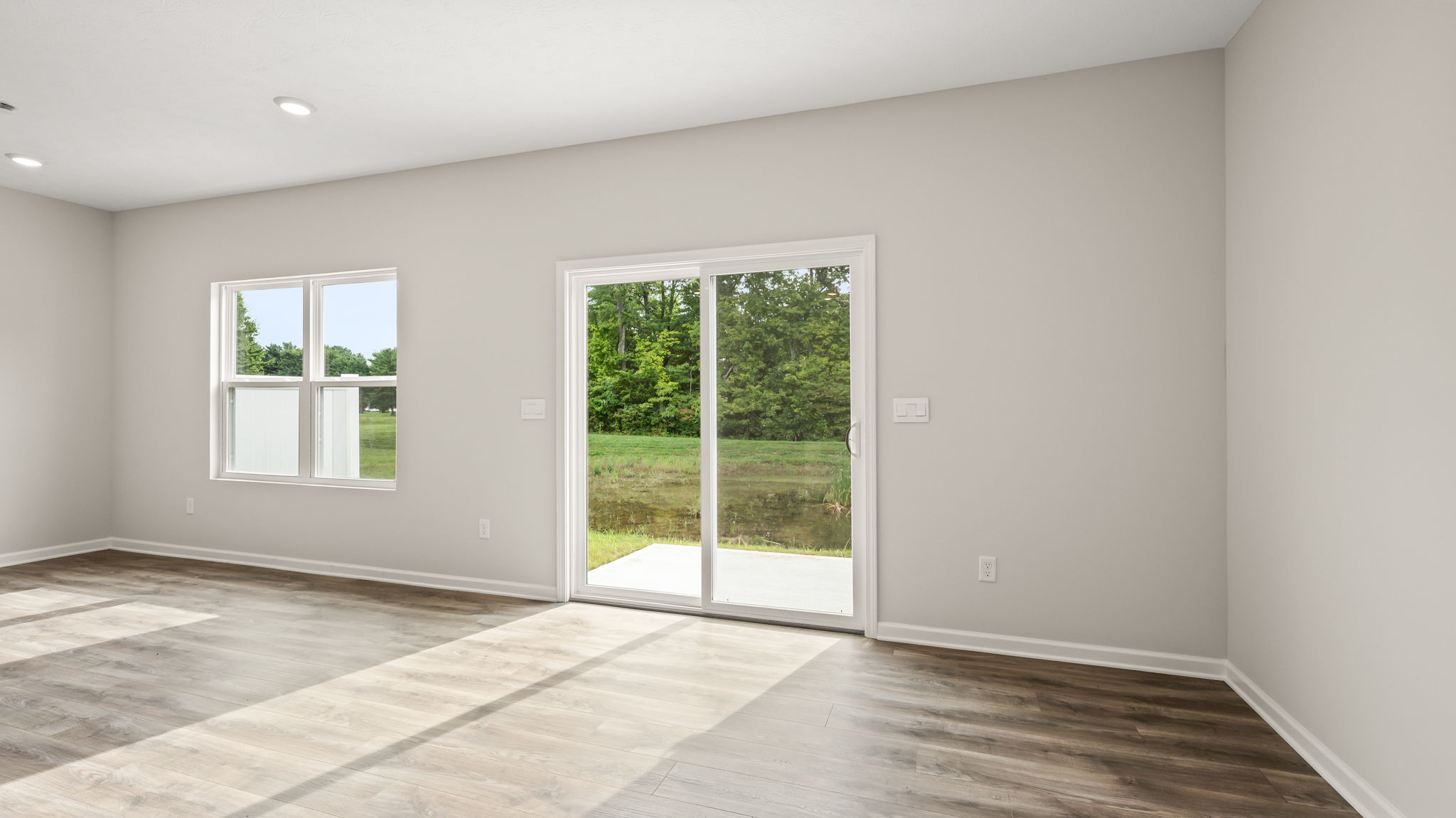 Dining area next to sliding door