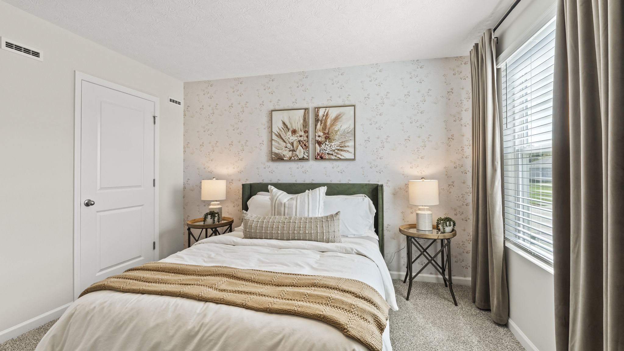 Bedroom with earthy tones