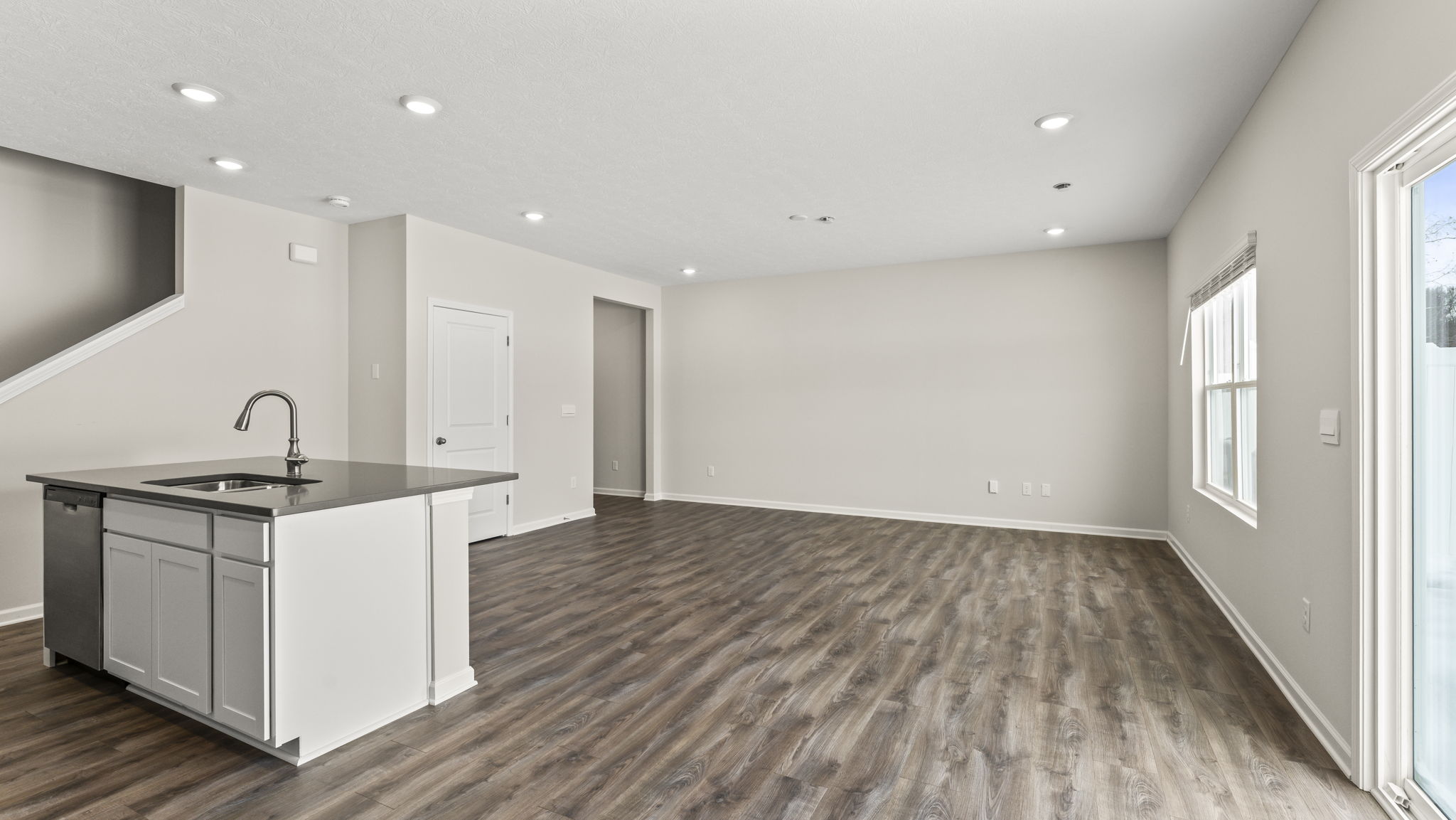 Full living area from the corner of the dining room