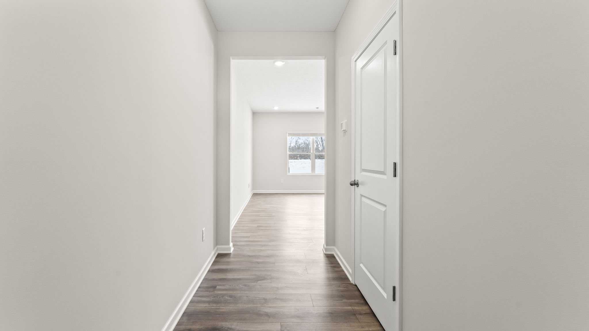 Hallway leading to living room