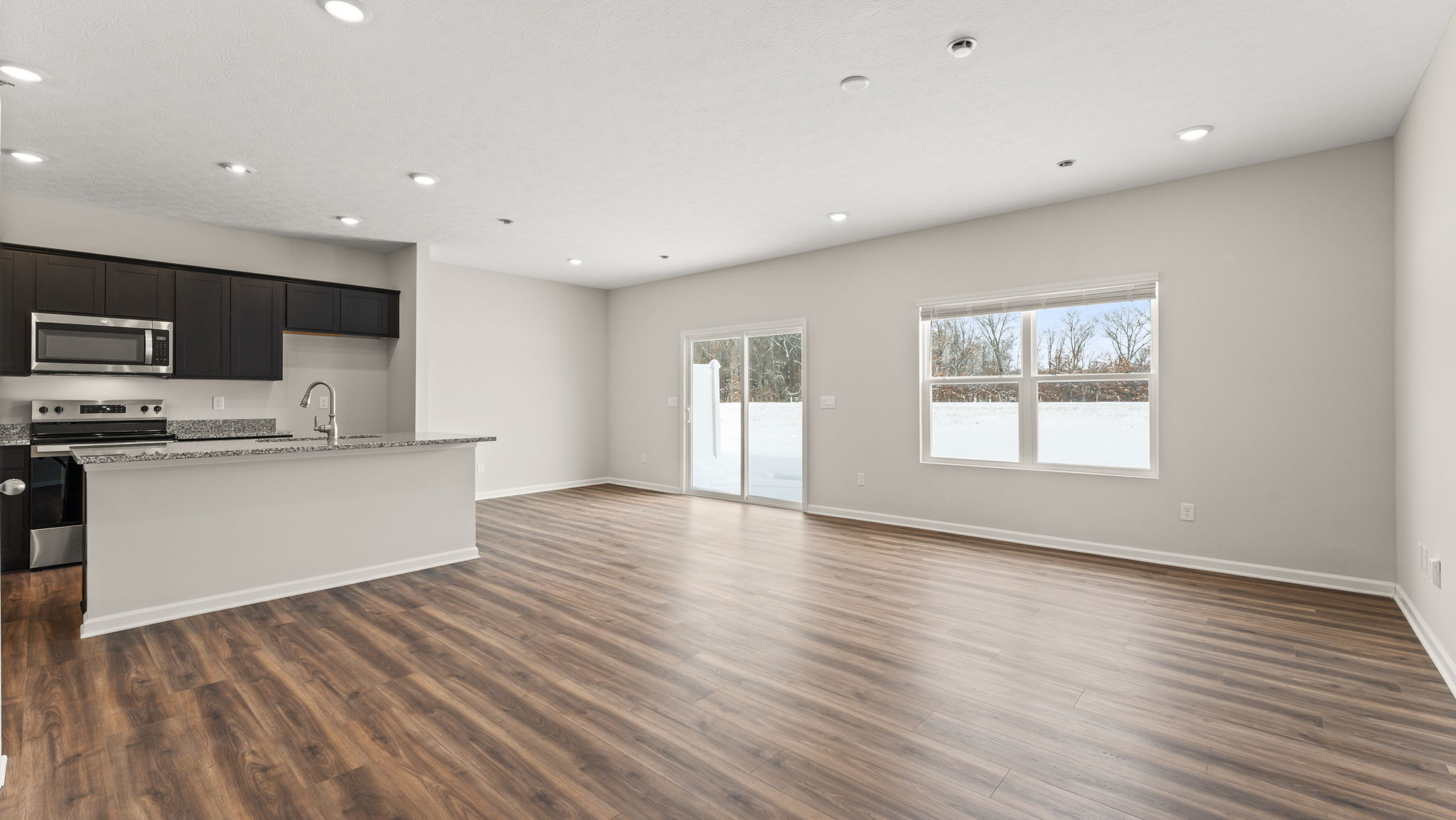 Full kitchen and great room