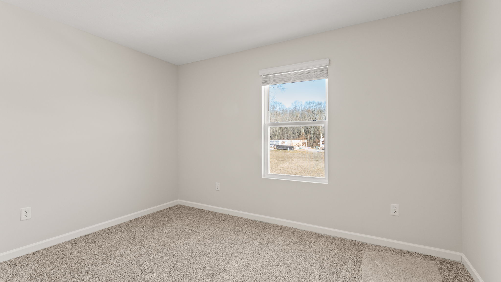 Carpeted bedroom with window