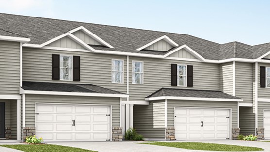 Exterior rendering of a tallmadge plan townhome