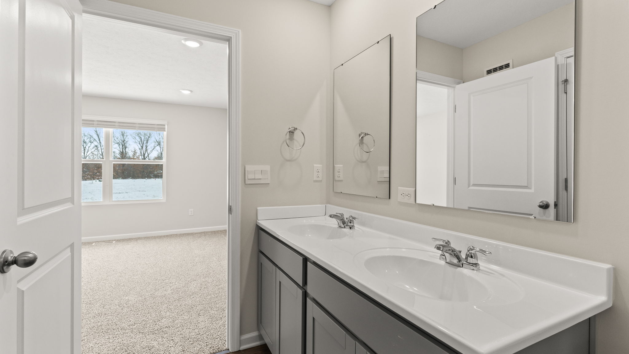 Closeup of bathroom vanity