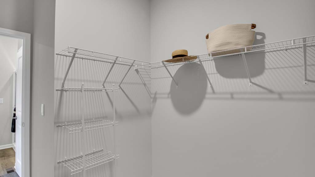 walk-in closet and ample storage.