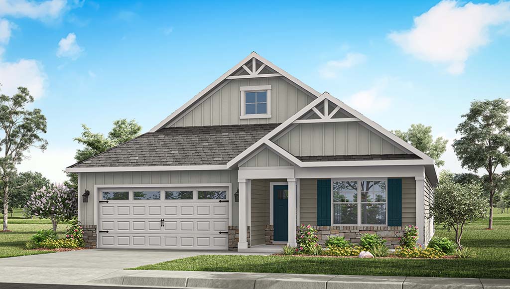 Exterior rendering of a Chatham plan home with N2 elevation