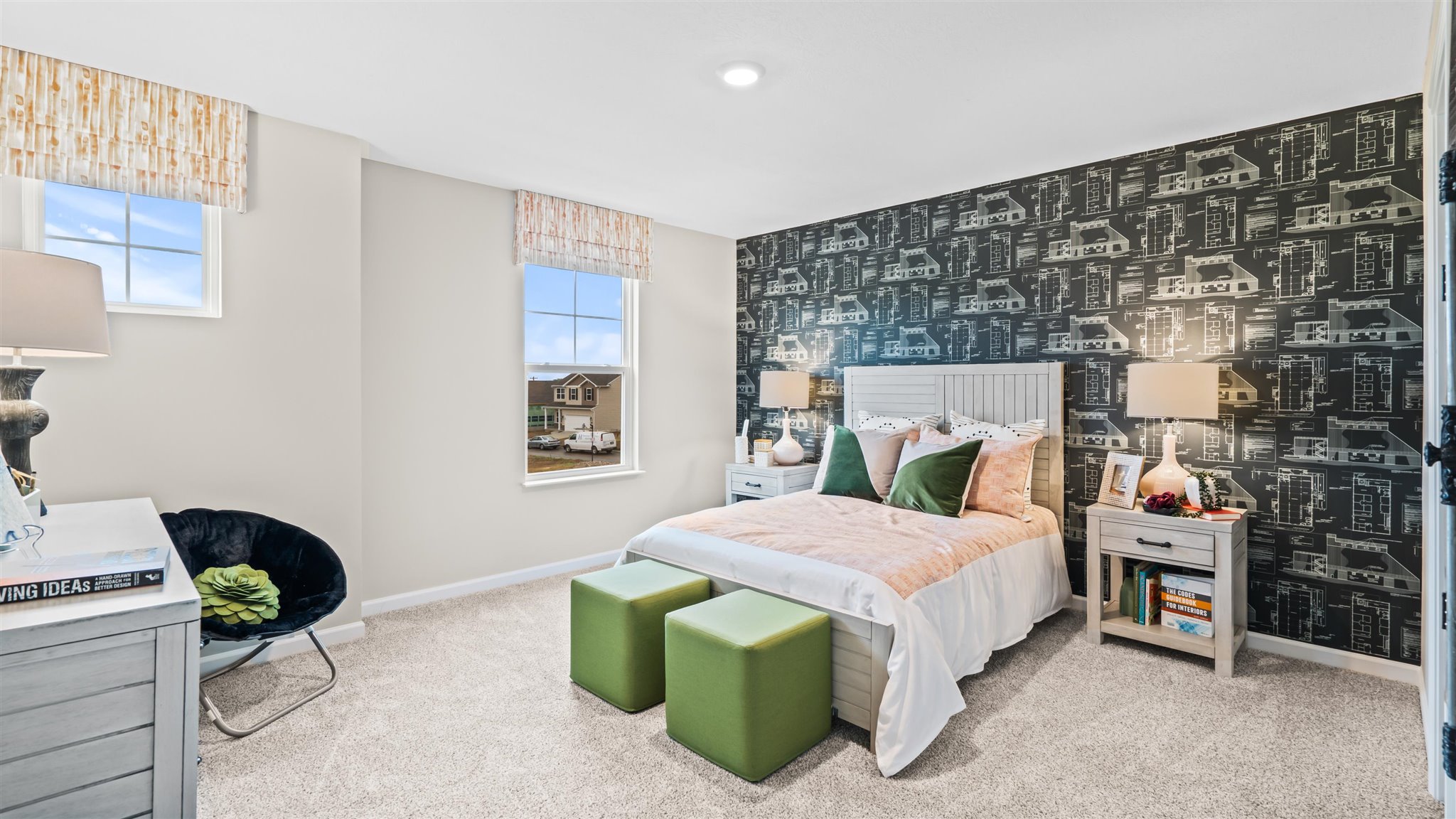 Bedroom 2 with design theme.