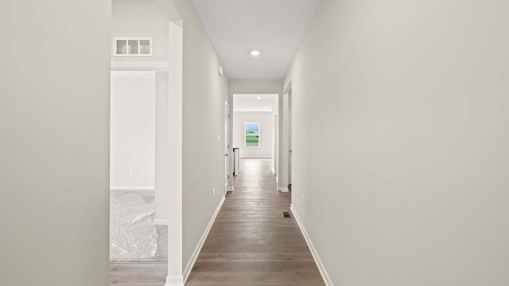 Hallway looking into great room
