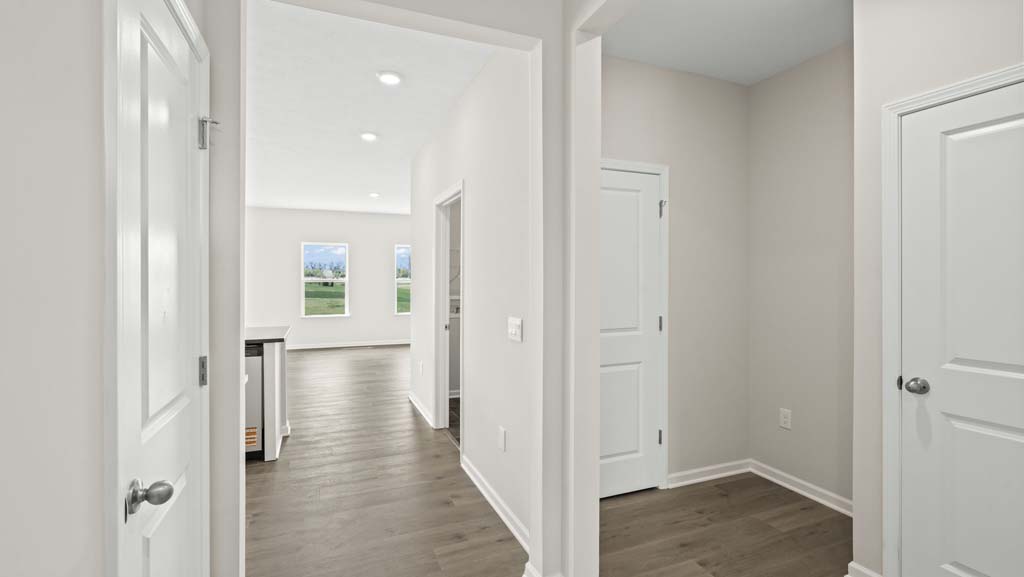 Hallway looking into kitchen