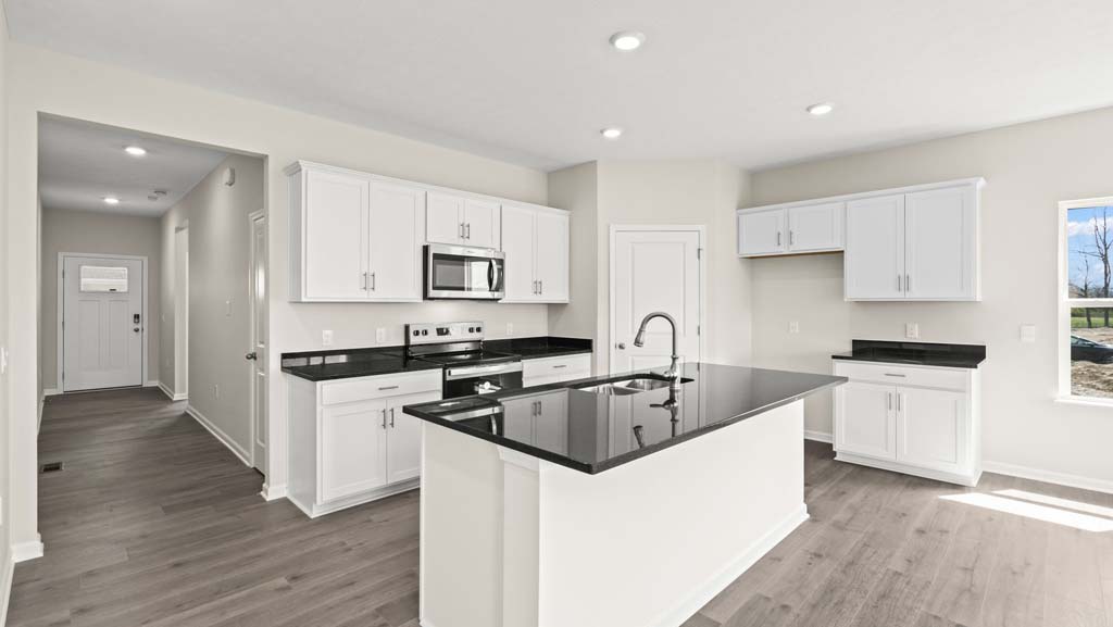 Quarter view of kitchen