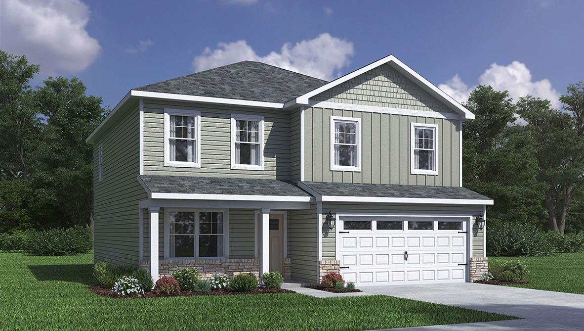 Exterior rendering of a Pendleton plan home with D elevation