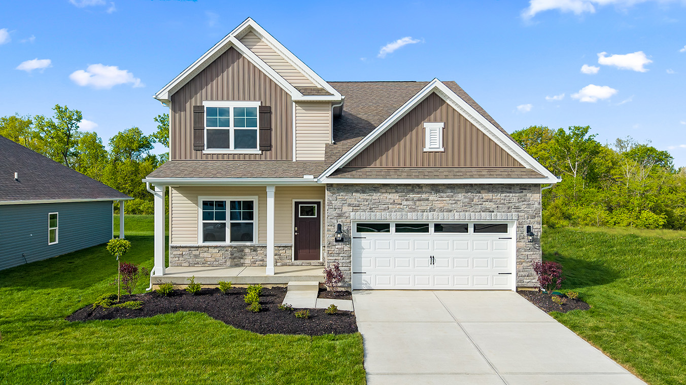 Exterior of a salem plan home with M elevation
