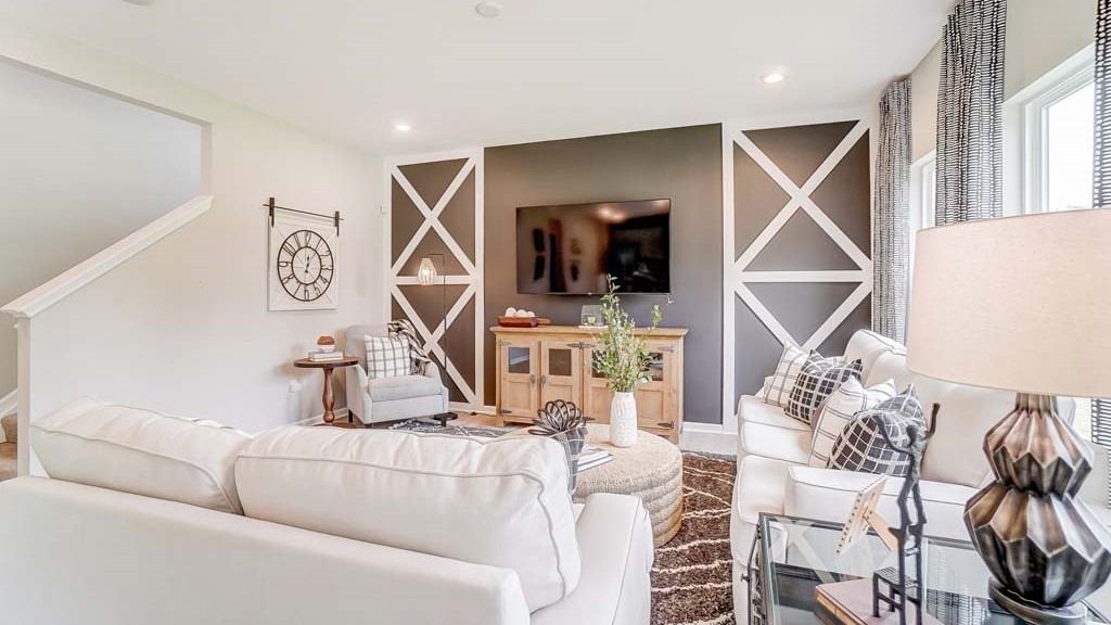 Living room with modern decorations.