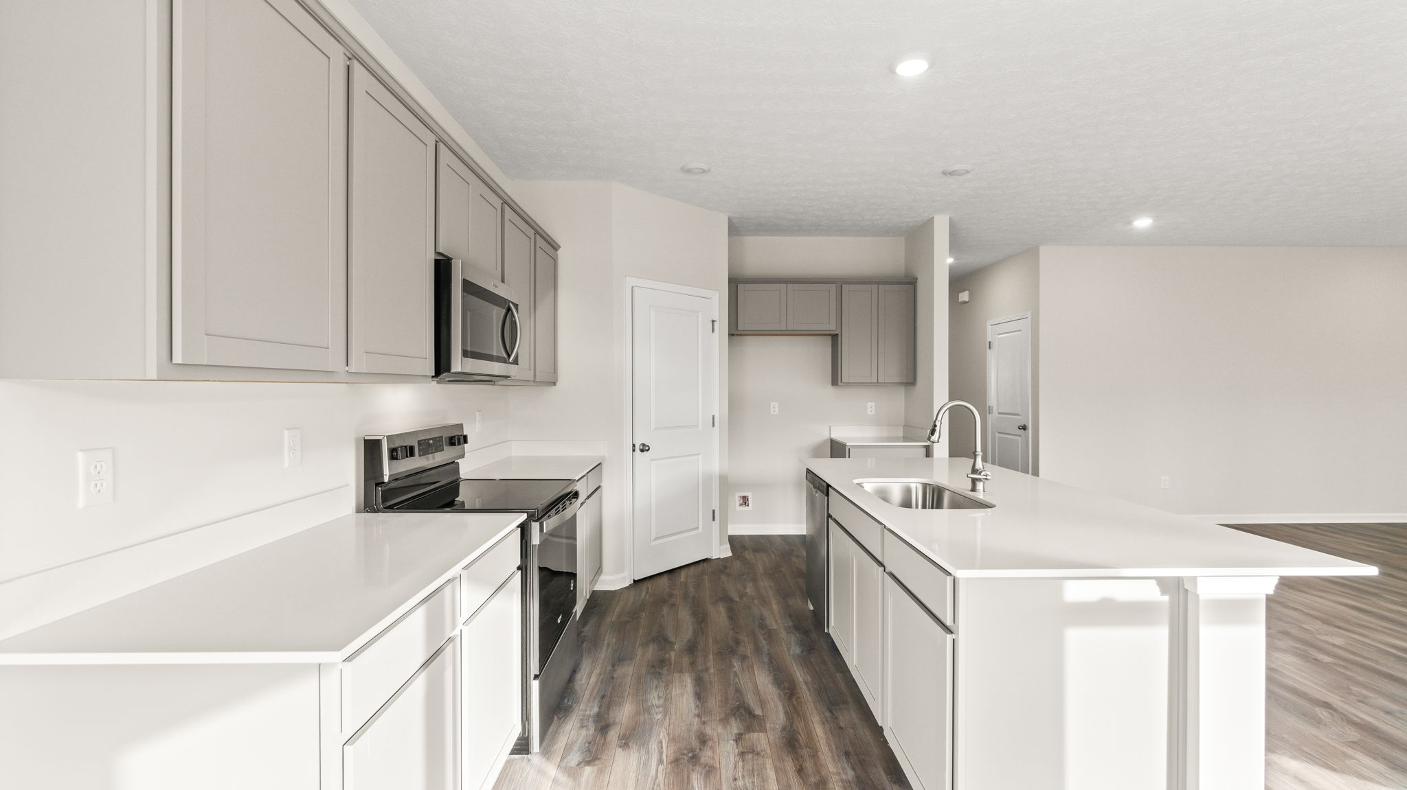 Side view of kitchen