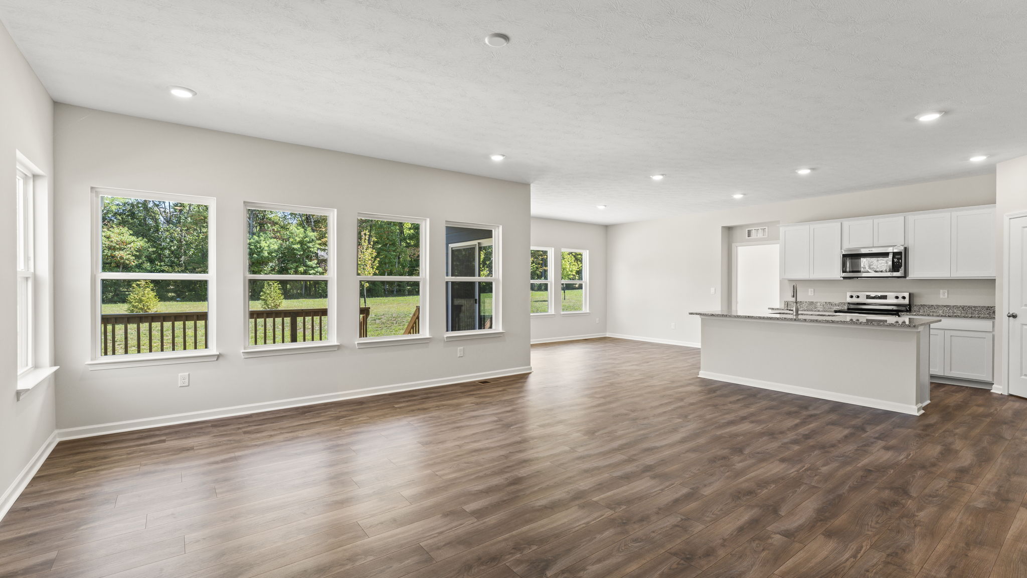 Full great room and kitchen