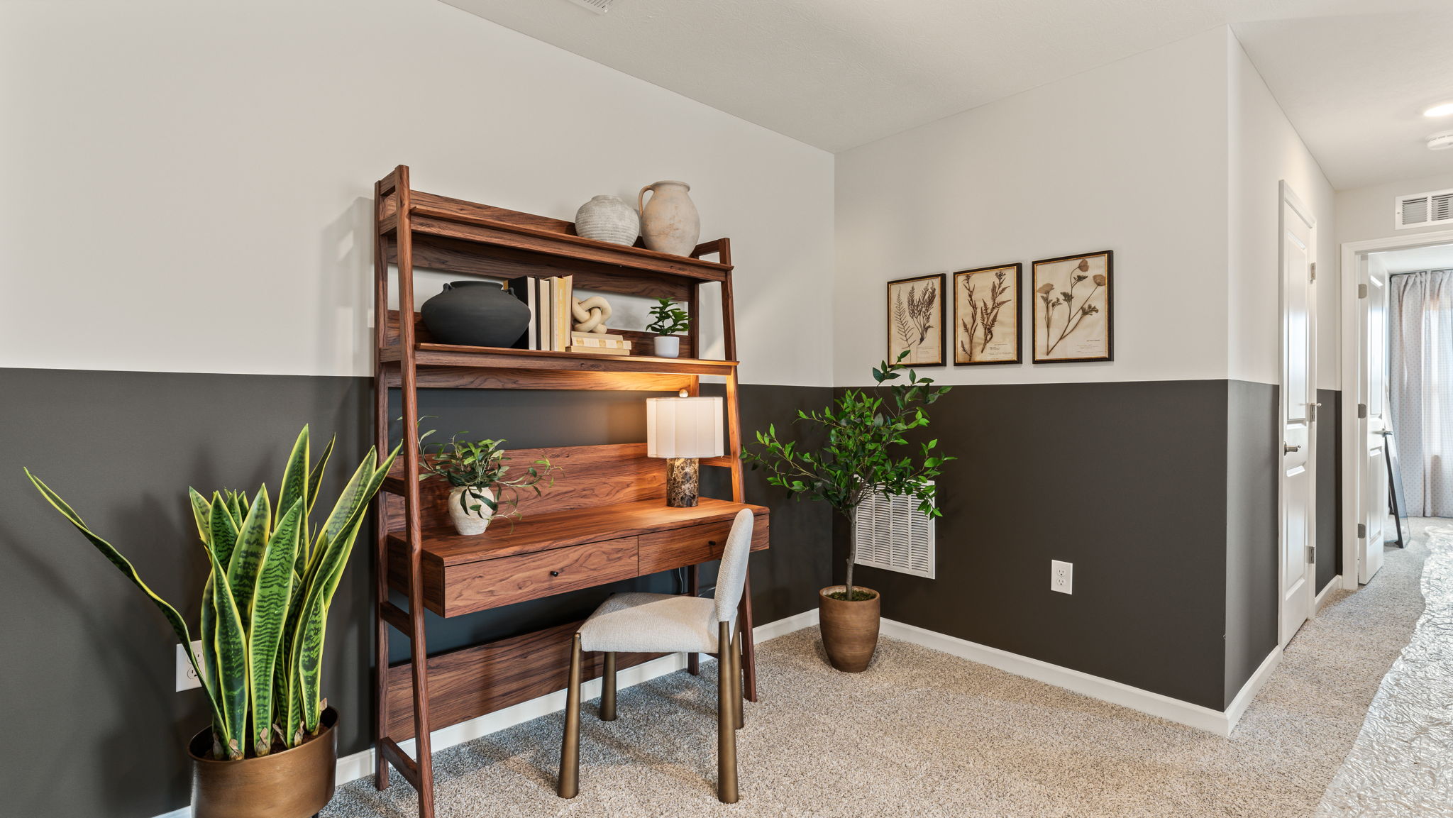 Closeup of desk in loft