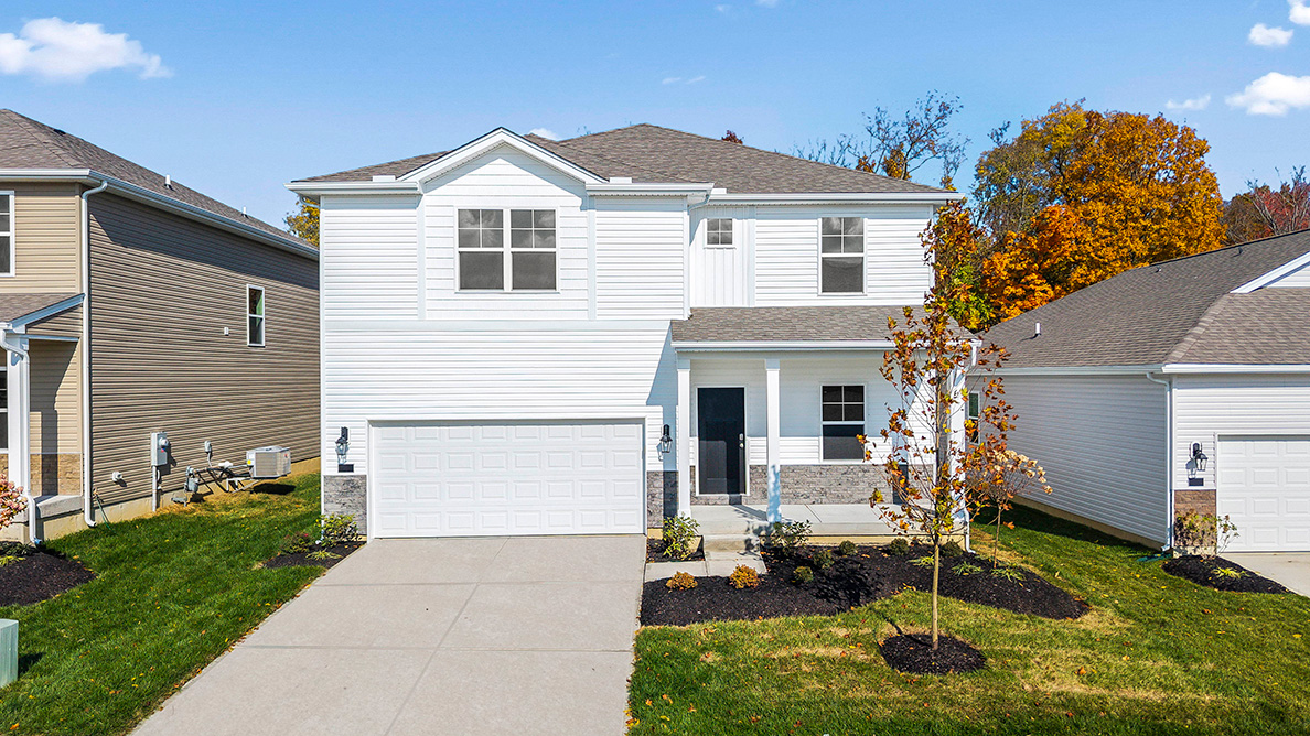 Exterior of a bridgeport plan home