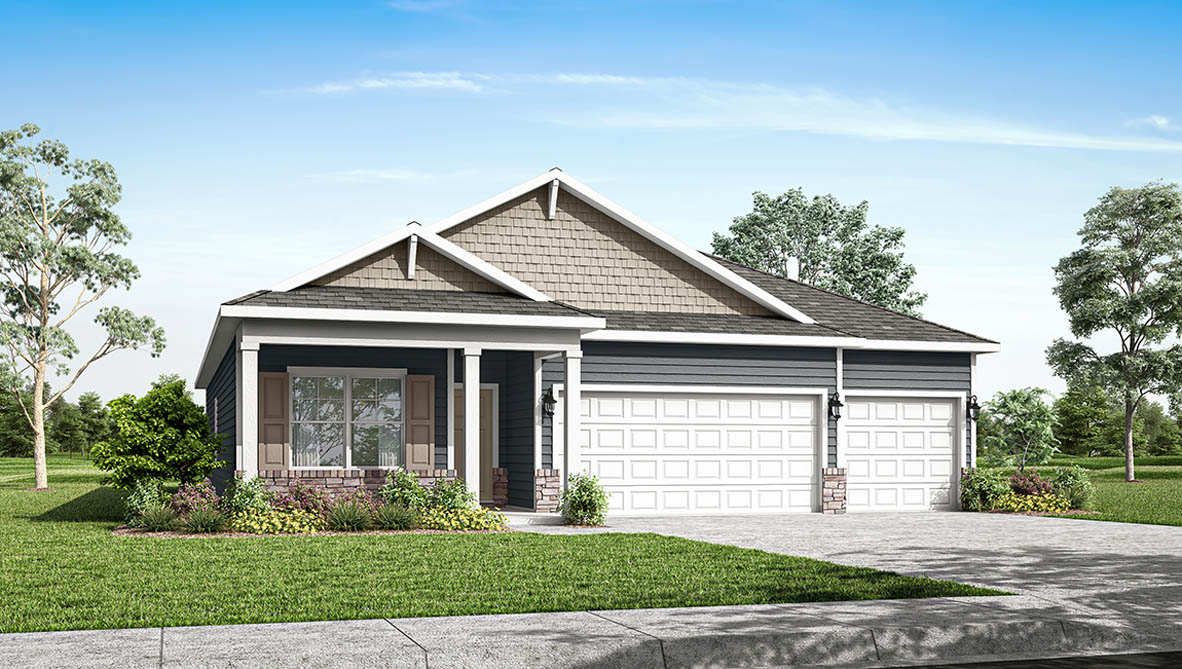 Exterior rendering of a fairfax plan home with elevation B2