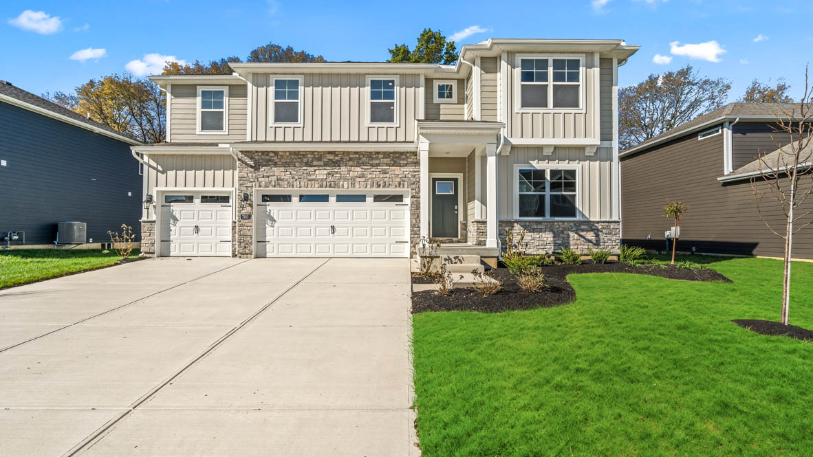 Exterior of a milford plan home