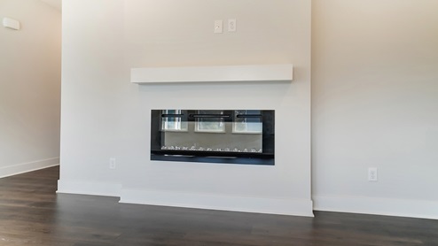 electric fireplace and mantel