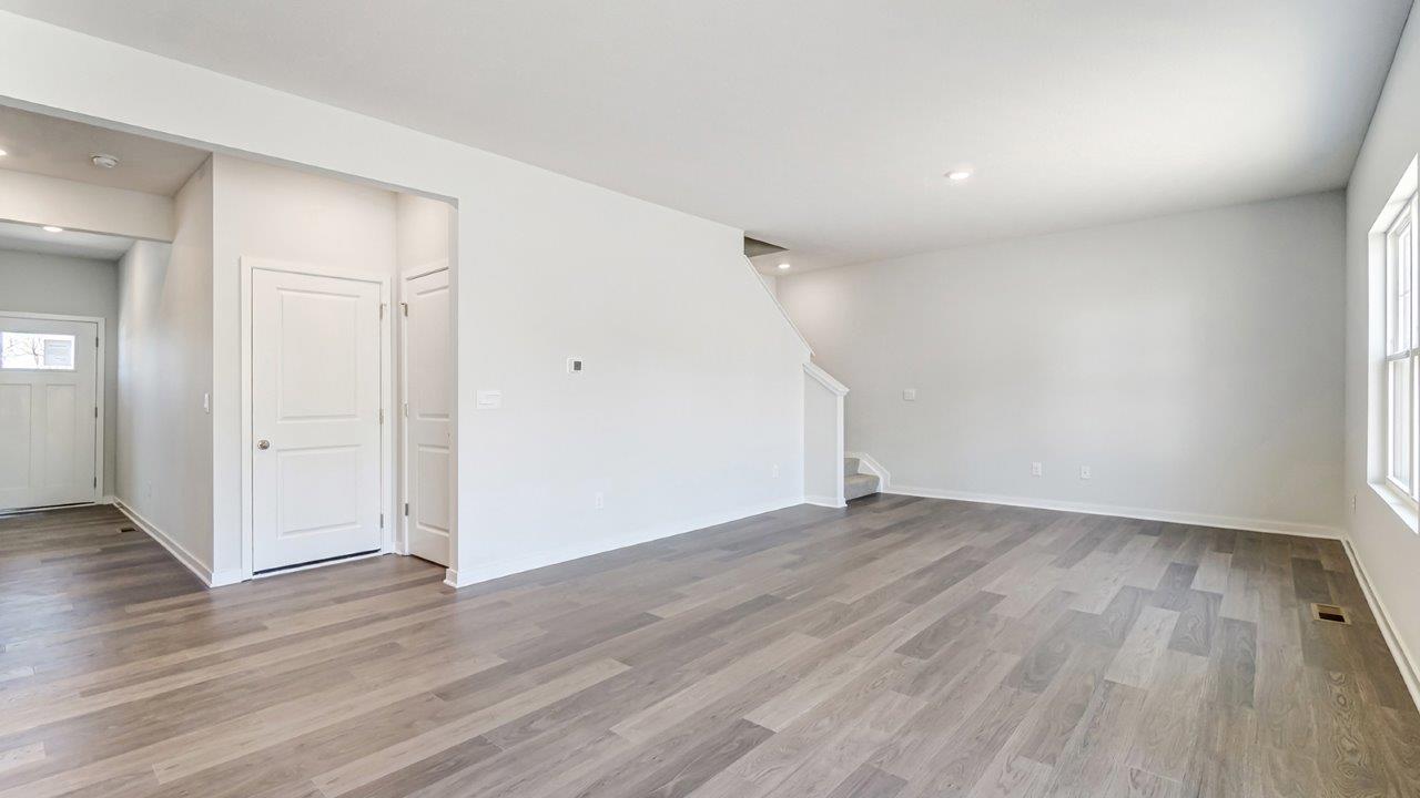 Interior living area open to staircase