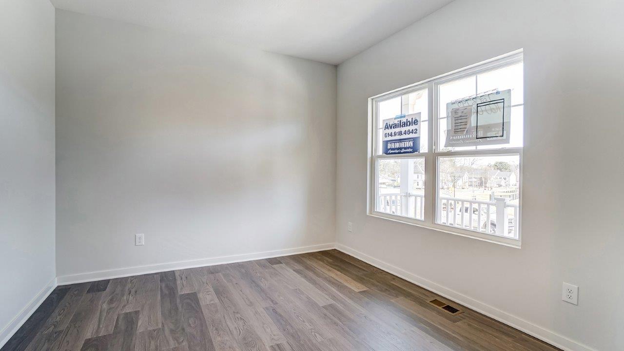 Interior dining area with large window
