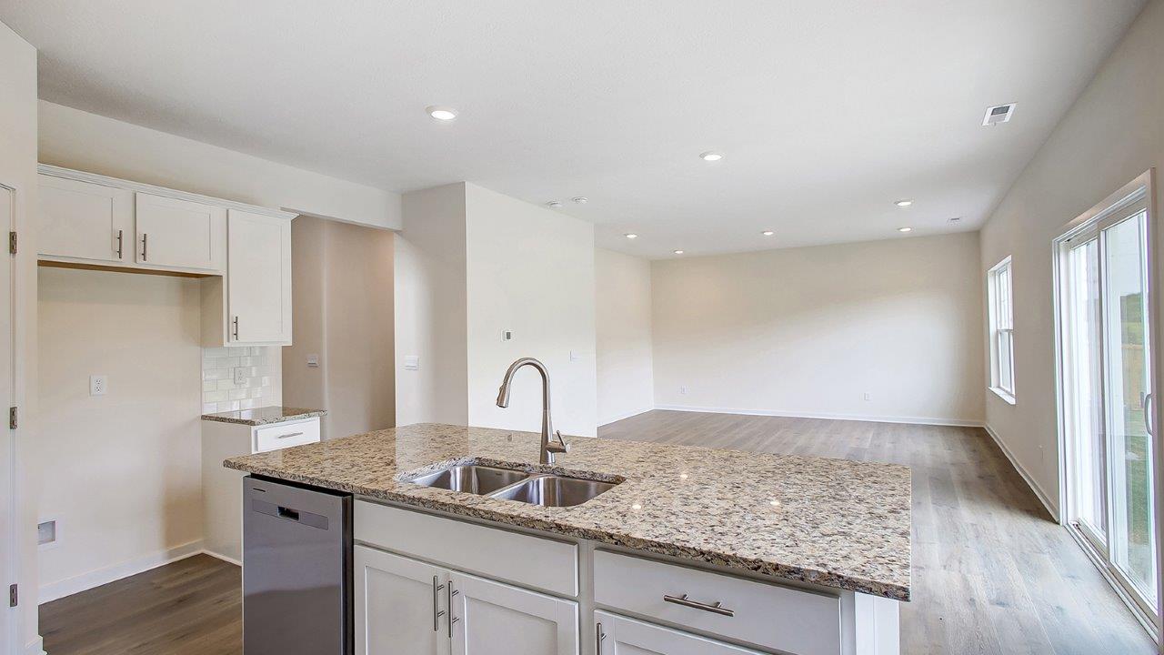 built in island and great room