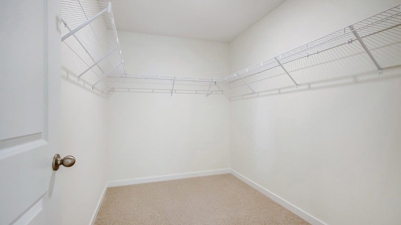 walk in closet with wire shelving