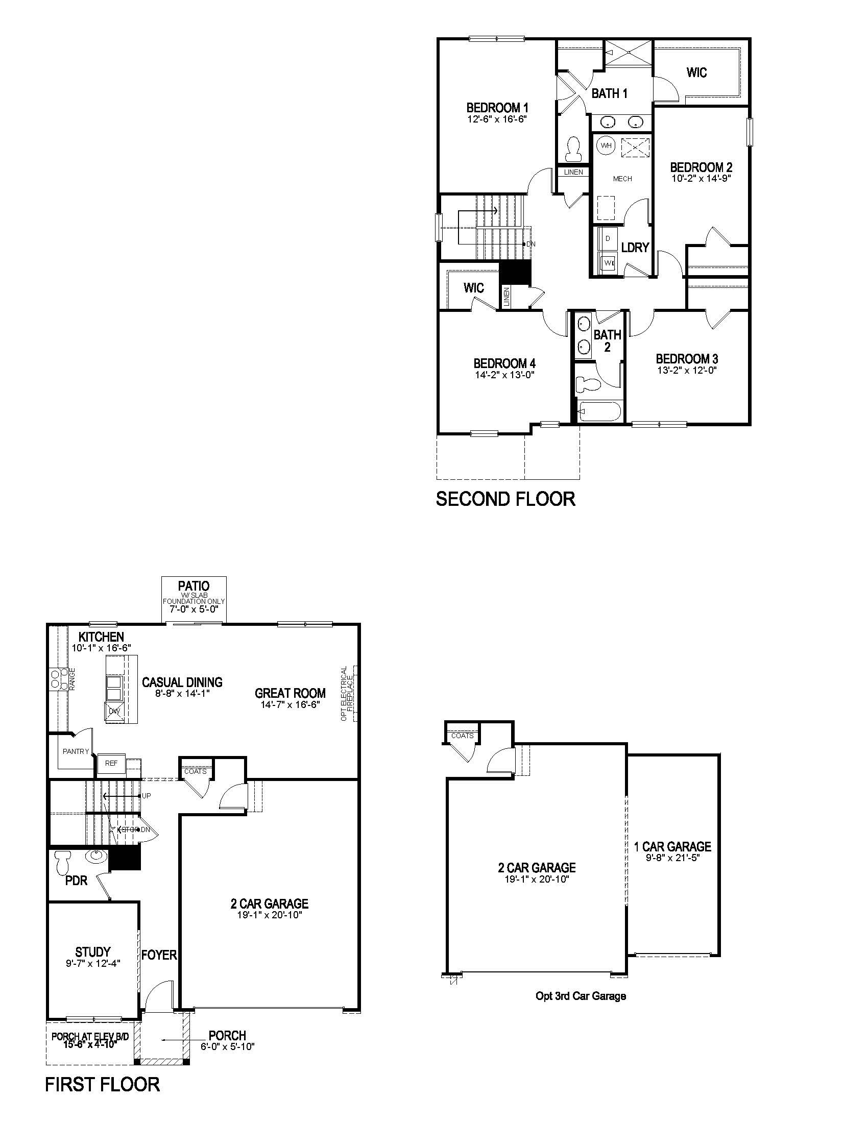Holcombe slab floor plan