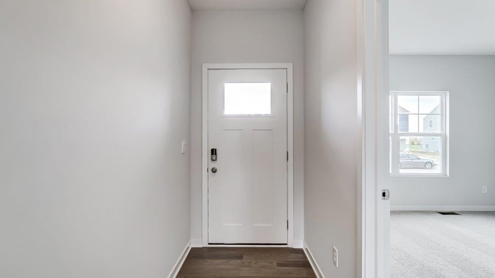 entry and front bedroom