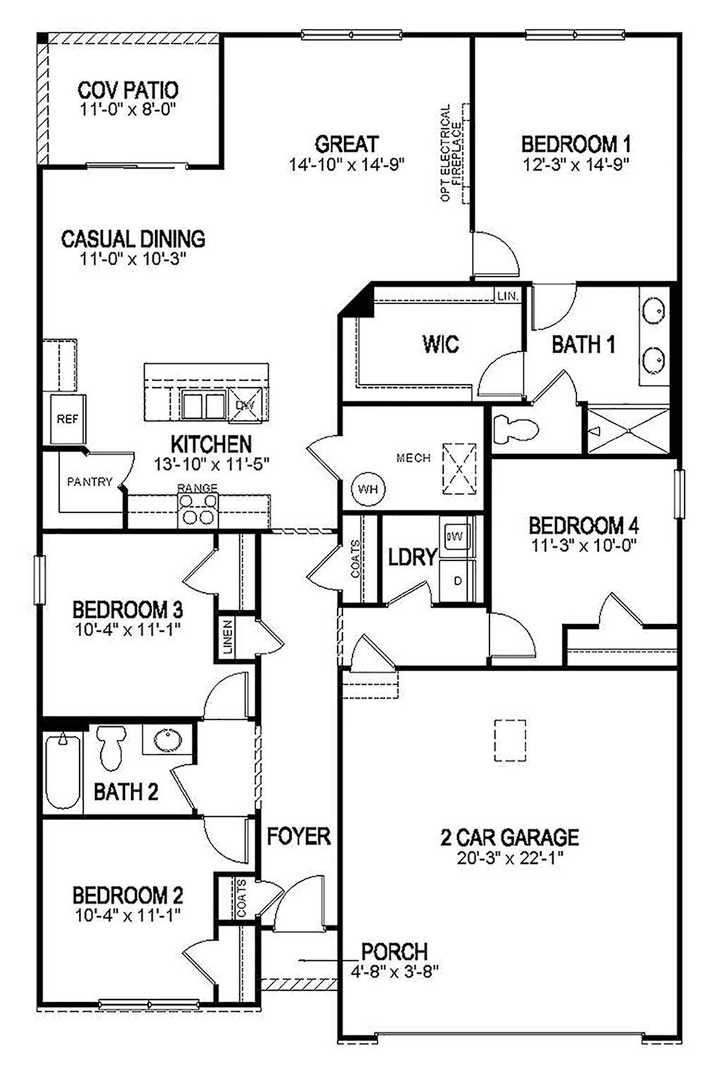 Chatham on slab floorplan