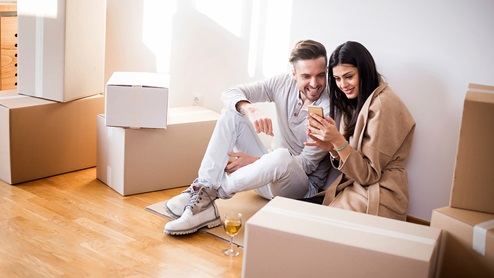 couple just move in lifestyle photo