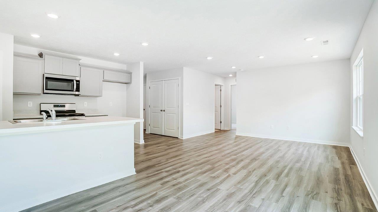 kitchen and great room