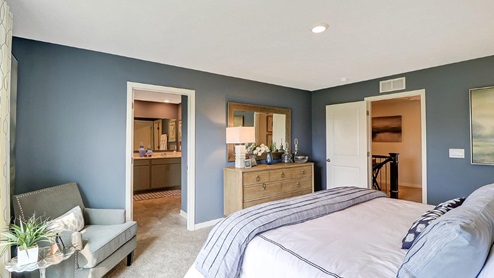 primary bedroom entry and ensuite bath