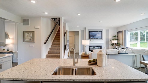 kitchen island into great room