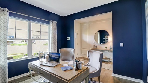 furnished flex office space with double window and foyer