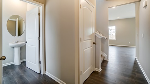 front hall way and first floor powder room