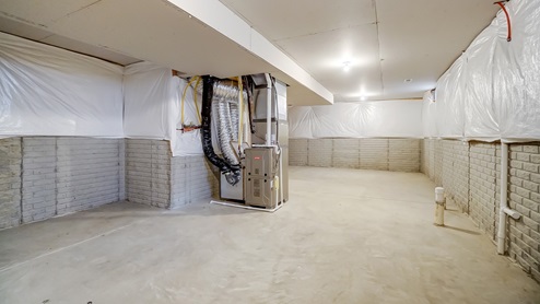 basement with mechanicals