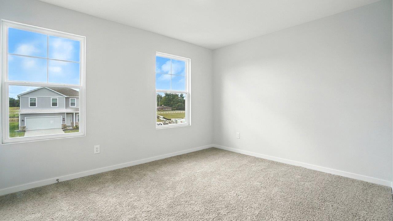 second bedroom with single windows