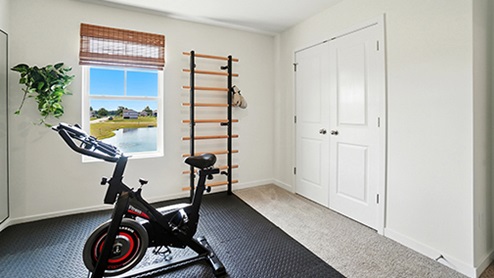 Additional bedroom decorated as a gym