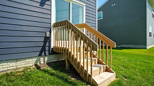 Exterior shot with deck
