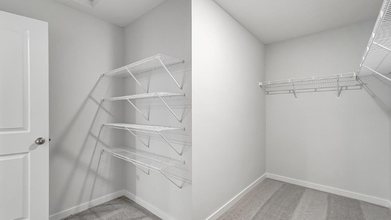 spacious walk in closet