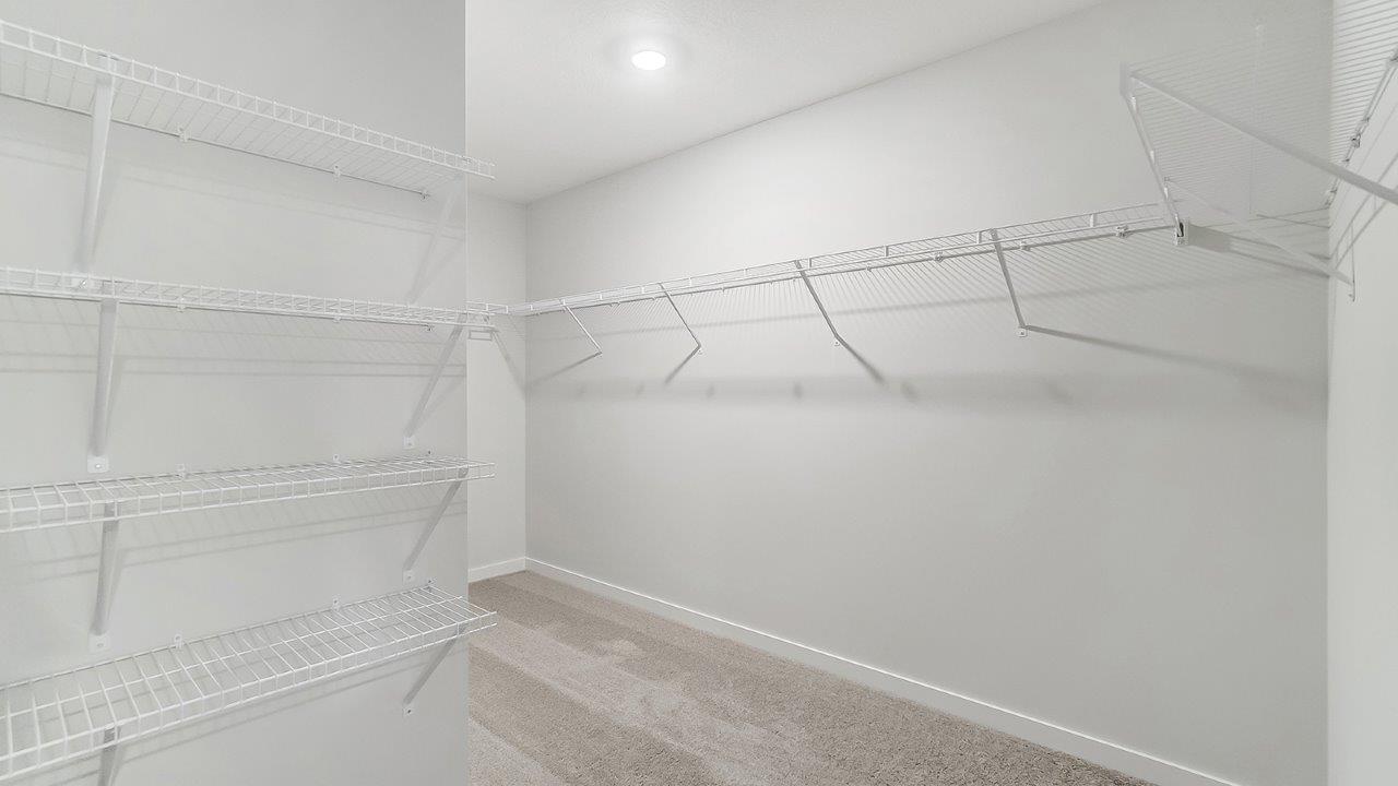 spacious walk in closet