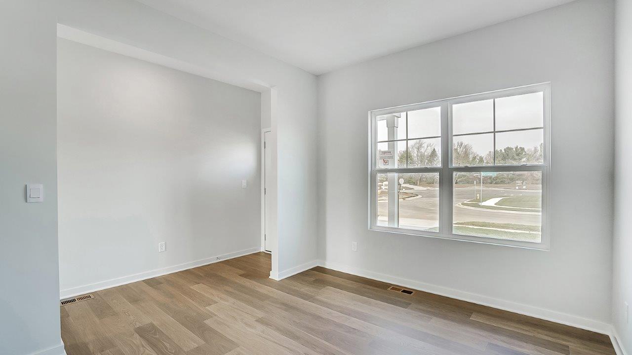 Formal dining room next to the entrance of the home