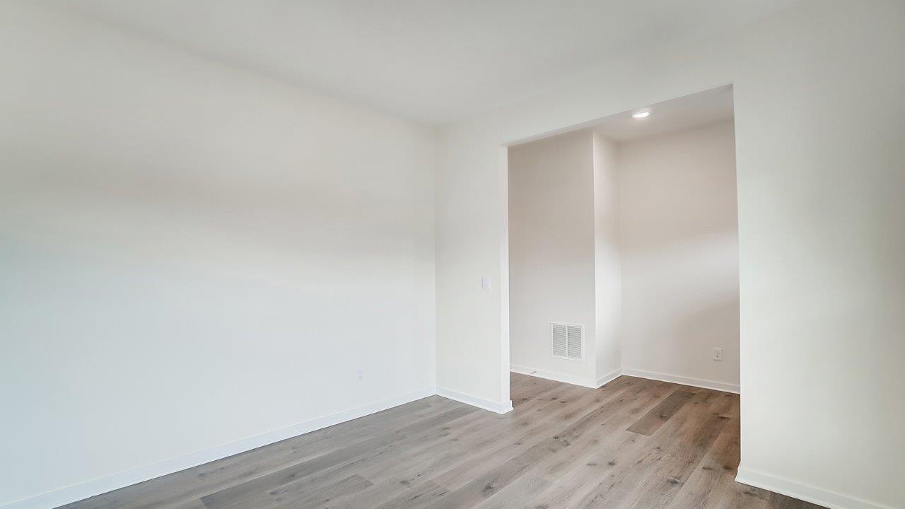 Formal dining room next to the entrance of the home