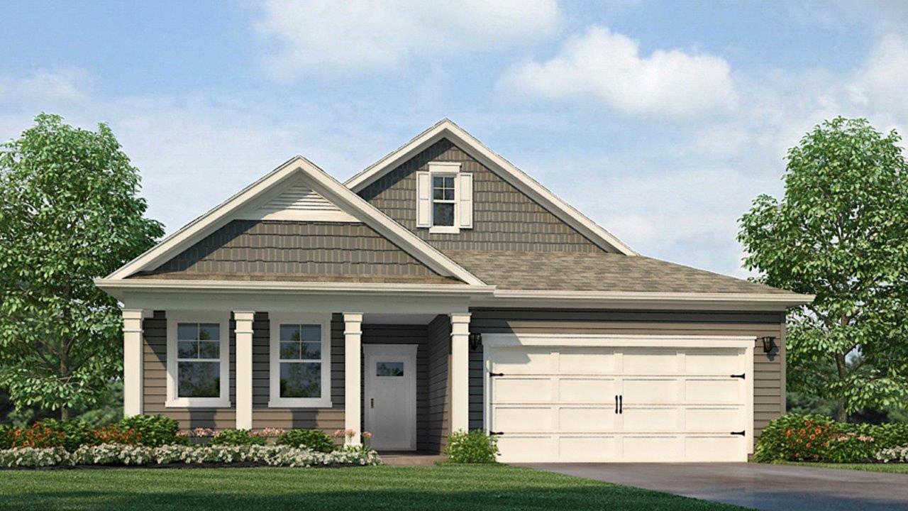 One story, single family home with attached garage.