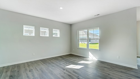 great room with double window