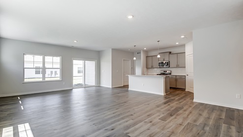 great room and kitchen